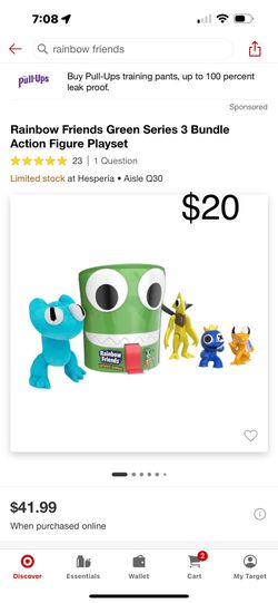Rainbow Friends Green Series 3 Bundle Action Figure Playset