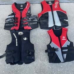 Life Jackets Set Of 4 Yamaha, Sea Doo, Body Glove 
