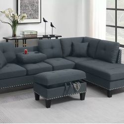 Sectional Sofa With Ottoman 