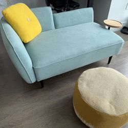 Loveseat Sofa Couch Chaise with Side Table