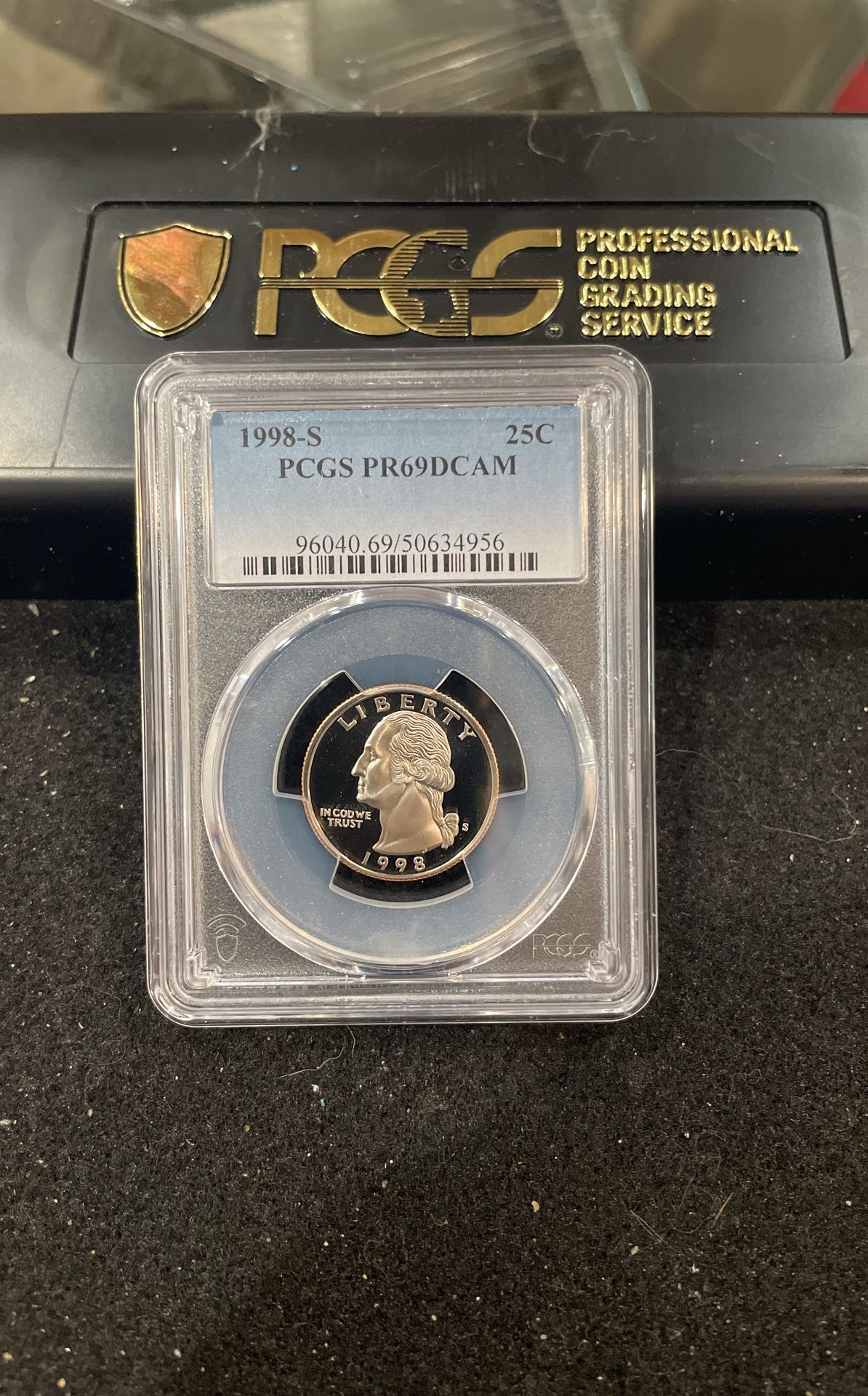 1998 S Gem Proof Washington Quarter Graded At PR69 With A Deep Cameo E-13