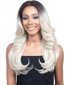 Synthetic lace wig