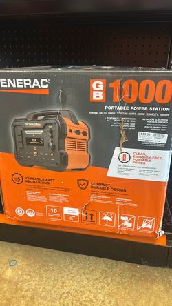Generac GB 1000 portable power station running lot 1600 starting watts 3200 new inbox
