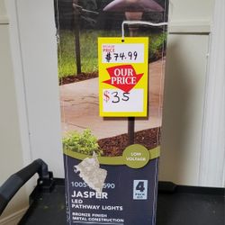Hampton Bay Commercial Electric Jasper Low Voltage Bronze Outdoor Landscape Path Light (4-Pack)
