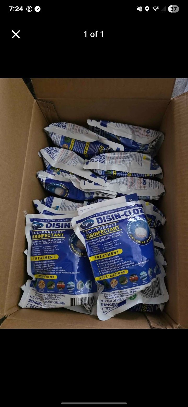 BULK - CLO2 Chlorine Dioxide Tablets (Water Cleaning, Disinfecting, Odor Removal) Saffrax