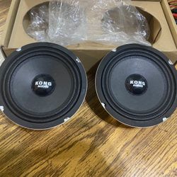 New Pair Kong Audio 6.5” Slim Midrange Speakers. Sold in pairs only . $60 per pair 