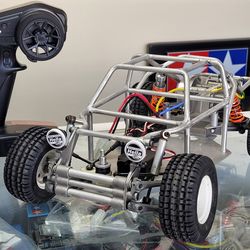 Custom Cage Tamiya 1/10 R/C Super Champ +Aluminum Upgrade Parts + Spektrum 2.4
