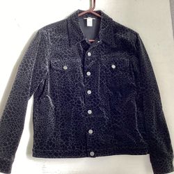Vtg. Black / Gray Snake Print Women’s Medium Jacket Jones New York Sport