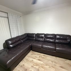 Leather Couch L shaped