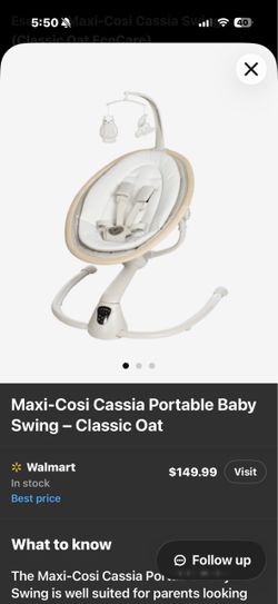 Maxi-Cosi Cassia Portable Baby Swing Classic Oat