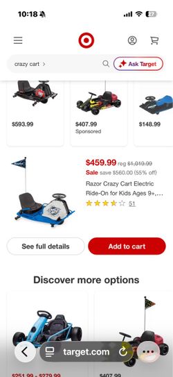 Crazy cart drifting $250