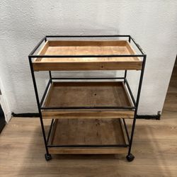 Metal/wood Rolling Cart 