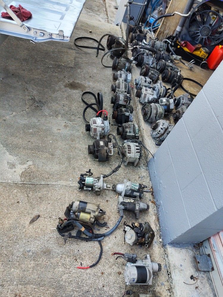 Starers/ Alternators/ Ac Pumps AC,50,00. Alt25 ,Starters25'00