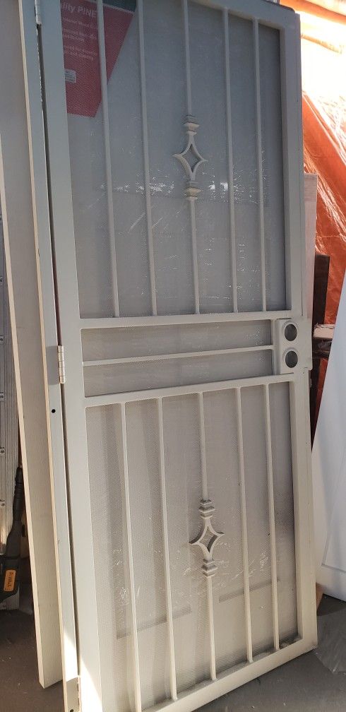 Security Door 32x80 Missing Side and Top Post And Screws New Never Used