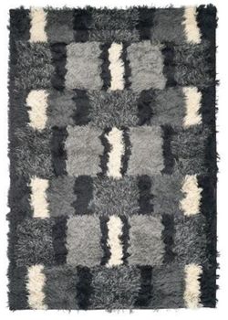  Gray Black & White Rug 4'5"X 6'5"