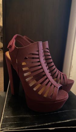 Burgundy High Heels