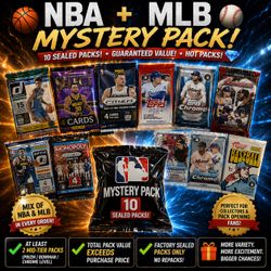 🔥 NBA + MLB Mystery Pack – 10 Sealed Packs! 💎 GUARANTEED VALUE + HOT PACKS! 🔥