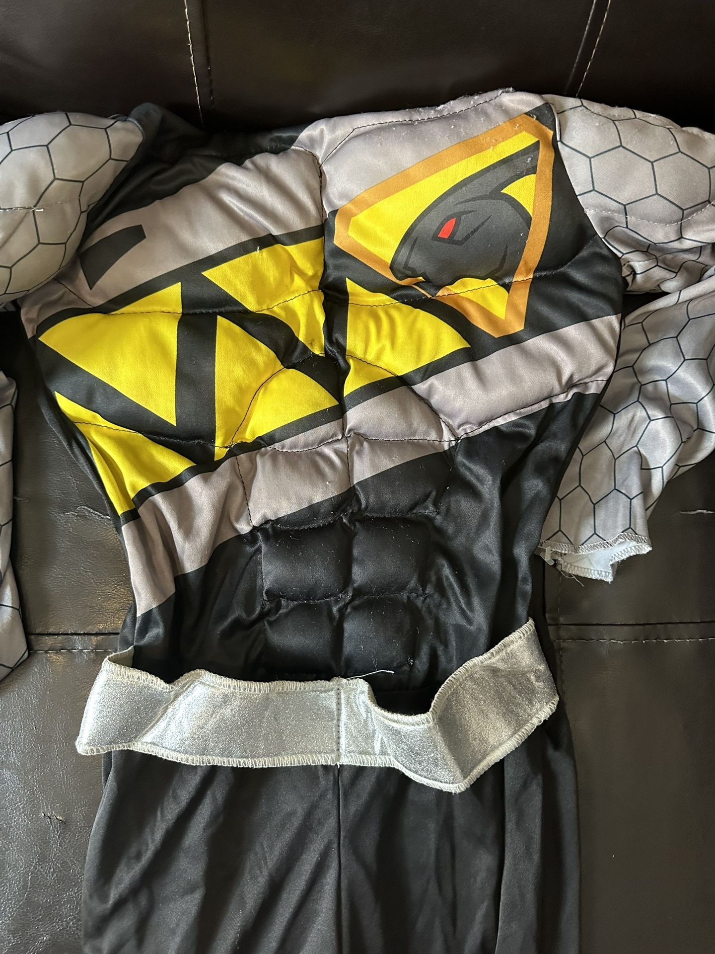 Power Ranger Black Muscles Kids Costume Dress Up Halloween Dino super charge