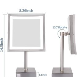 DOWRY  Lighted 5X Magnification Makeup Mirror 