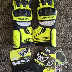 Berik Track Pro Motorcycle Gloves - Leather - Size S