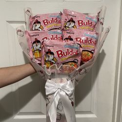 spicy buldak noodle bouquet $20 
