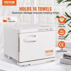 129#  Hot Towel Warmer, 8L Spa Hot Towel Warmer Cabinet, 2-in-1 Towel Warmer with Stainless Steel Rack, Holds up to 16 Towels, All-round Heating for F