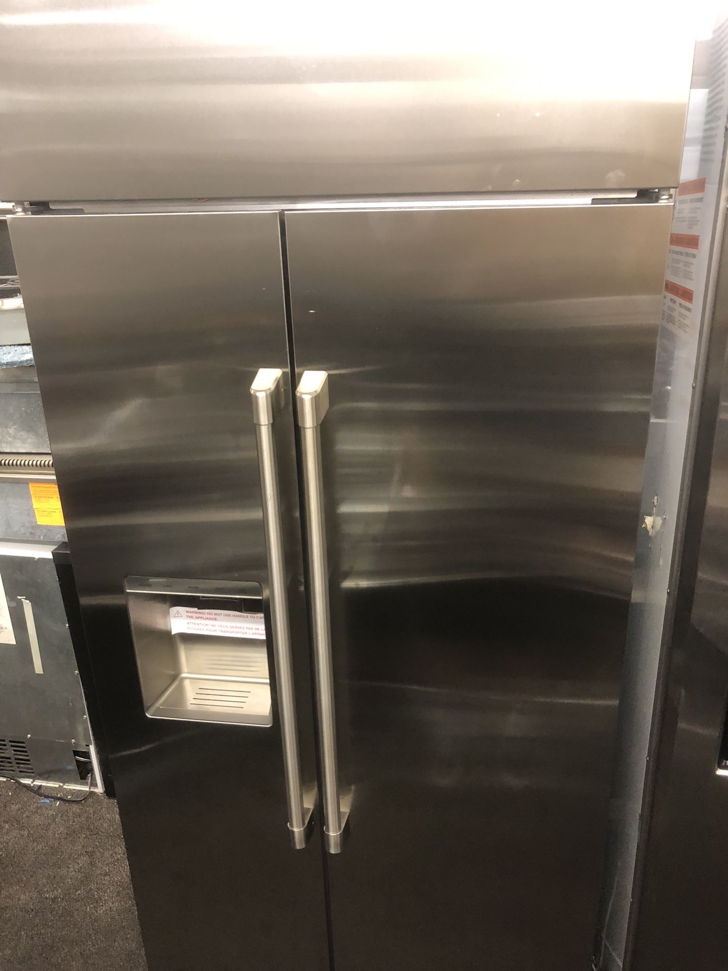 GE Monogram 36” Stainless Steel Built In Side By Side Refrigerator