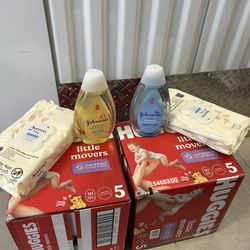 Diapers Bundle/Pañales/toallas Y Body Wash 