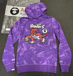 Aape x Mitchell & Ness Toronto Raptors Purple Hoodie Size M