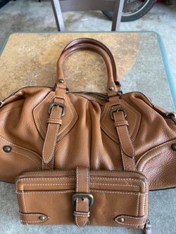 Fourth and Towne soft tan leather bag & wallet