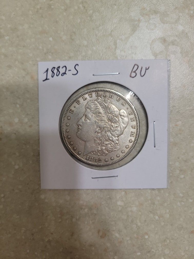 1882 S Morgan Silver Dollar. Uncirculated