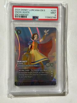 Disney Lorcana Snow White Fair-Hearted Enchanted Holo 220/204 PSA 9 2024