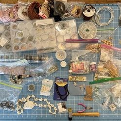 Lot of bead and craft items and findings
