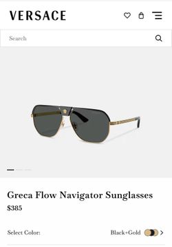Versace Greca Flow Navigator Sunglasses