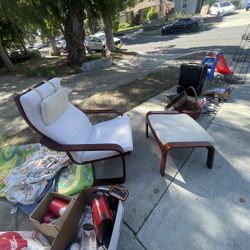 IKEA Chair And Ottoman 