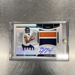 DJ MOORE 2024 NATIONAL TREASURES COLOSSAL PATCH SILVER AUTO /25 #CS-DJM *READ*