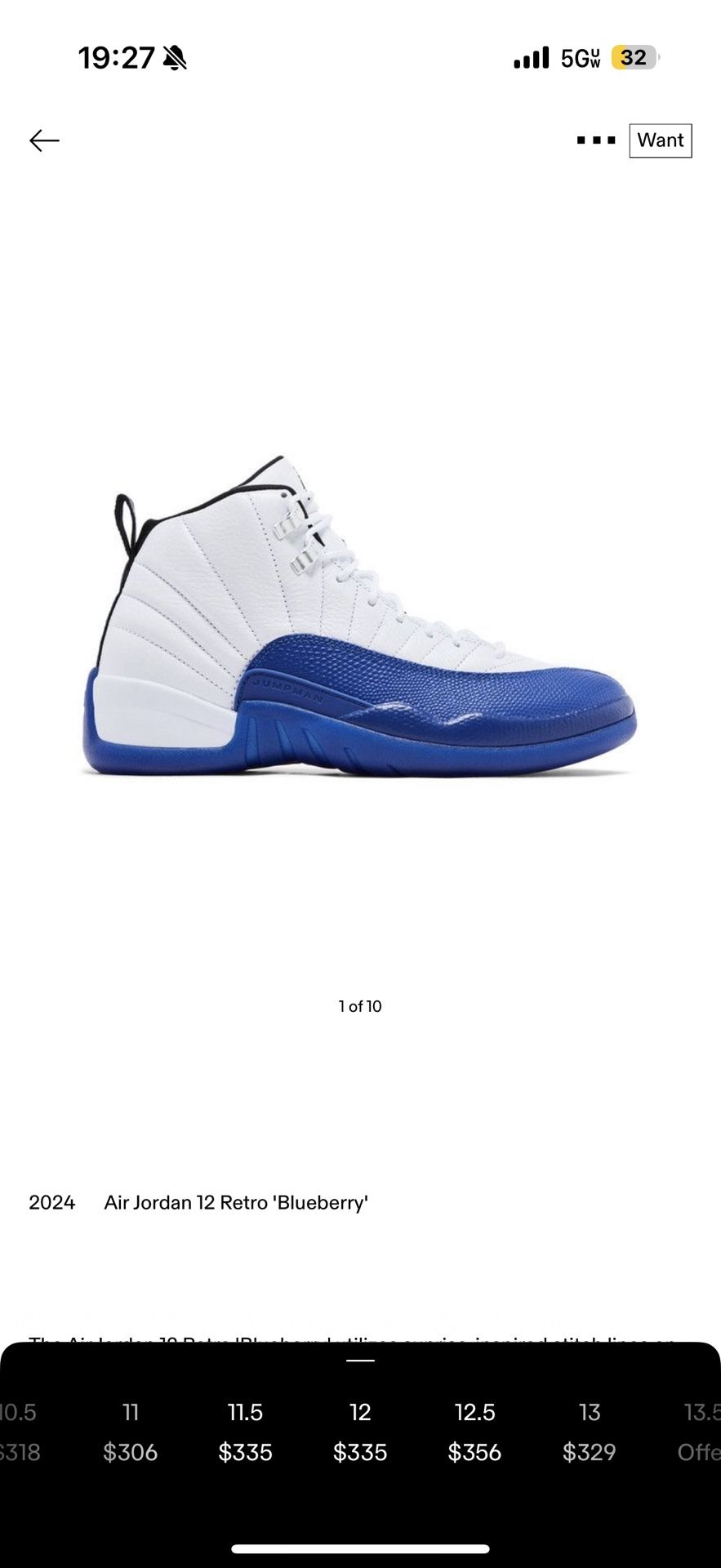 Air Jordan 12 Retro ‘Blueberry’