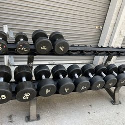 Dumpbell Set Completed With Rack