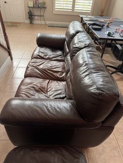 PRICE REDUCED!!!  Couch with Ottoman