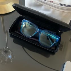 Blue Balenciaga Sunglasses