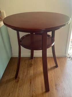 Round Pub Table with 2 Swivel Bar Stools