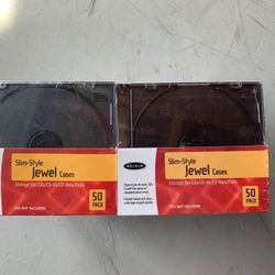 CD/DVD Slim Cases , New, Quantity 100