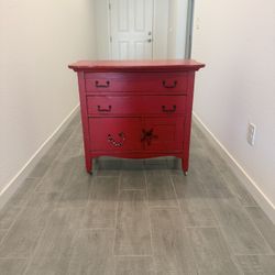 Antique Red Sideboard 