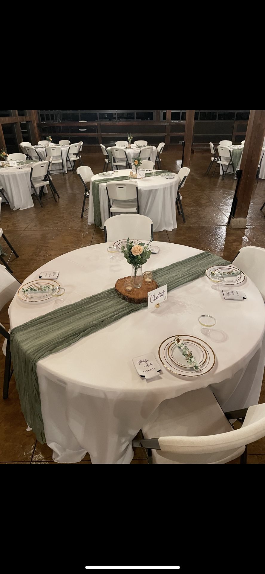 WEDDING CENTERPIECES for sage/gold wedding theme