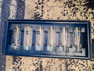 Mikasa Etched Shot Glasses NEW