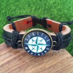 Seattle Mariners Leather Bracelet 
