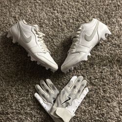 Jordan 1 Low Td Cleats And Nike Vapor Jet 8.0 Gloves 