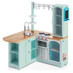 american girl barbie doll kitchen set (all included) 