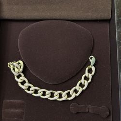 Gold and Pink Chain Bracelet