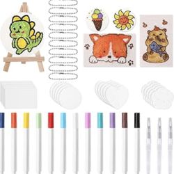 PenPeak 3D Puffy Paint Kit with 24 Colors, Water Pens, Bead Chains, Mini Easel & Foam Paper for DIY Arts & Crafts